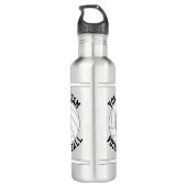 Volleyball Custom Team Name & Spielnummer Sport Edelstahlflasche (Rückseite)