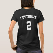 Volleyball Custom Team, Player und Jersey Nummer T-Shirt (Rückseite)