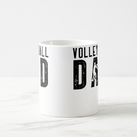Volleyball Dad For Men Family Matching Funny Volle Kaffeetasse (Mittel)