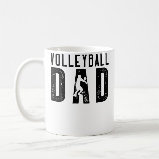 Volleyball Dad For Men Family Matching Funny Volle Kaffeetasse (Links)