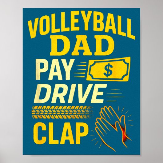 Volleyball Dad - Funny Proud Father Player  Poster (Vorne)