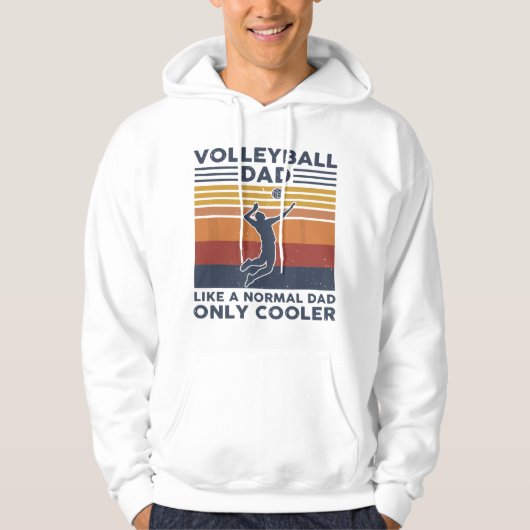 Volleyball Dad Like A Normal Dad Only Cooler Vinta Hoodie (Vorderseite)