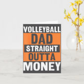 Volleyball Dad Straight Outta Money Funny Srts Par Karte (Gelbe Blume)