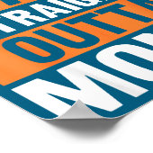 Volleyball Dad Straight Outta Money Funny Srts Par Poster (Ecke)