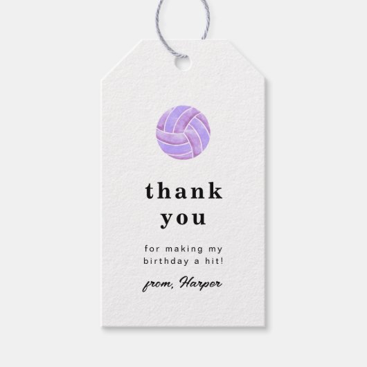 Volleyball-Dankeschön-Anhänger Geschenkanhänger (Vorderseite)