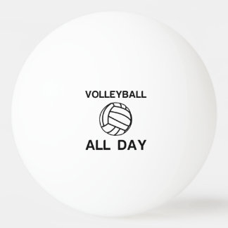 Volleyball den ganzen Tag Tischtennisball