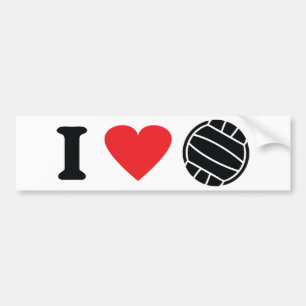 Volleyball der Liebe I Autoaufkleber