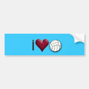 Volleyball der Liebe I Autoaufkleber