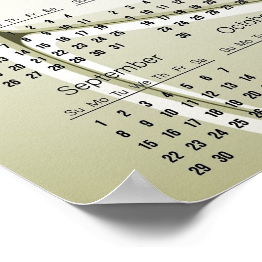 Volleyball Design 2024 Kalenderposter Poster (Ecke)