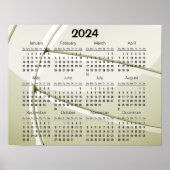 Volleyball Design 2024 Kalenderposter Poster (Vorne)