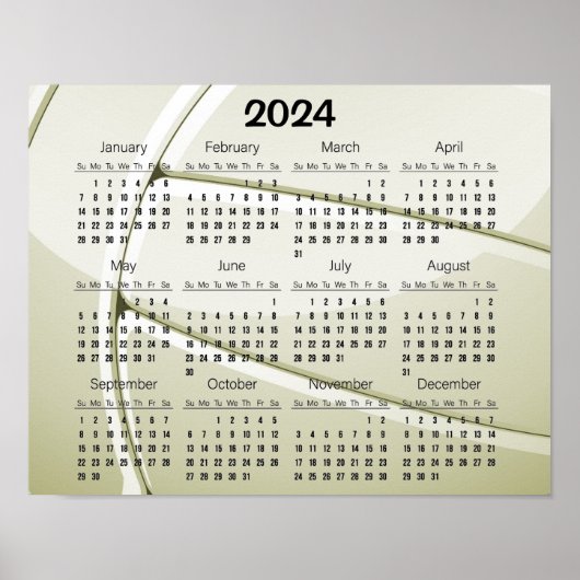 Volleyball Design 2024 Kalenderposter Poster (Vorne)