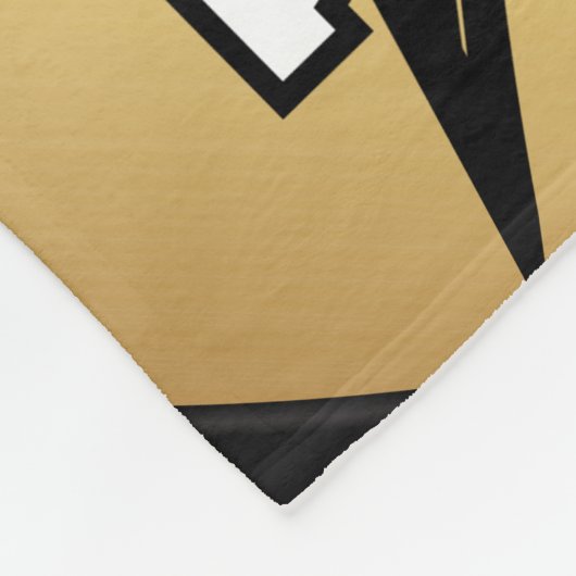 Volleyball 🏐 Design - Gold, Weiß, Schwarz Fleecedecke (Ecke)
