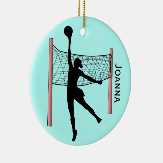 Volleyball Design Keramik Ornament (Rechts)