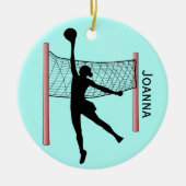 Volleyball Design Keramik Ornament (Vorne)