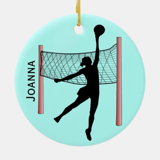 Volleyball Design Keramik Ornament (Hinten)