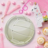 Volleyball Design Paper Party Plate Pappteller (Party)