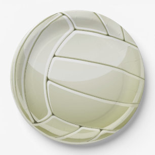 Volleyball Design Paper Party Plate Pappteller
