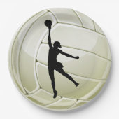 Volleyball Design Paper Party Plate Pappteller (Vorderseite)