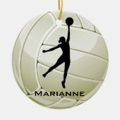 Volleyball Design Round Ornament (Vorne)