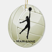 Volleyball Design Round Ornament (Links)