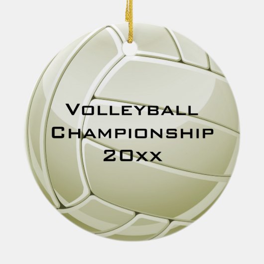 Volleyball Design Round Ornament (Hinten)