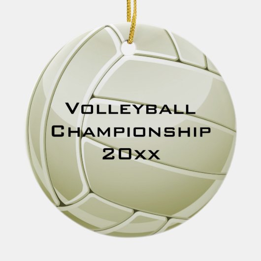 Volleyball Design Round Ornament (Vorne)