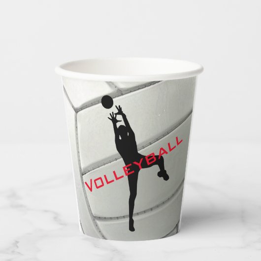 Volleyball-Designpapier-Cup Pappbecher (Vorderseite)