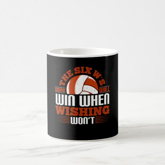 Volleyball - Die Sechs-W-Arbeit wird gewinnen Kaffeetasse (Mittel)