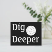 Volleyball Dig It Postkarte (Stehend Vorderseite)