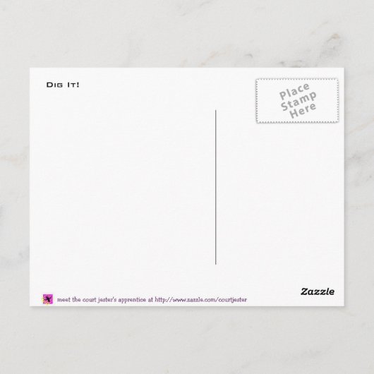 Volleyball Dig It Postkarte (Rückseite)