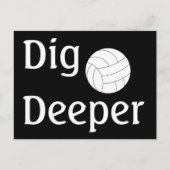 Volleyball Dig It Postkarte (Vorderseite)