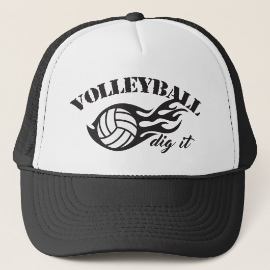 Volleyball Dig It Trucker Hats Truckerkappe (Vorderseite)