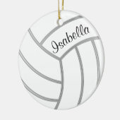 Volleyball - DIY Hintergrundfarbe und Name Keramik Ornament (Links)