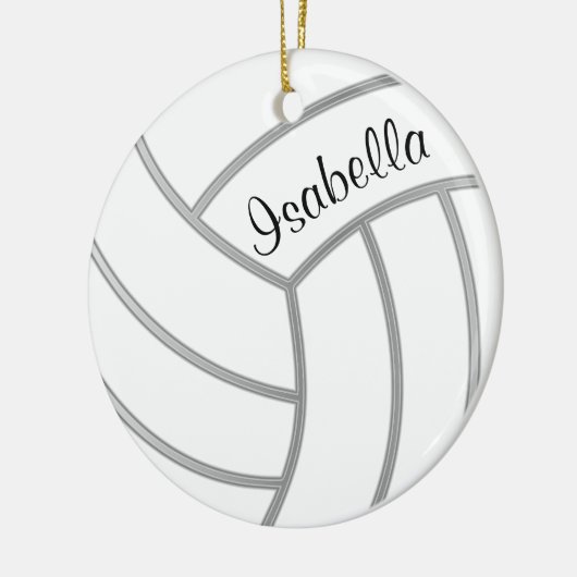 Volleyball - DIY Hintergrundfarbe und Name Keramik Ornament (Links)