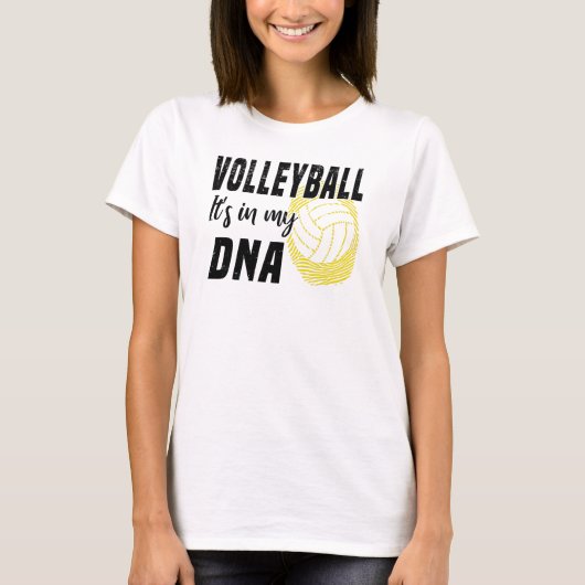 Volleyball DNA Volleyball Player Liebe Ball T-Shirt (Vorderseite)