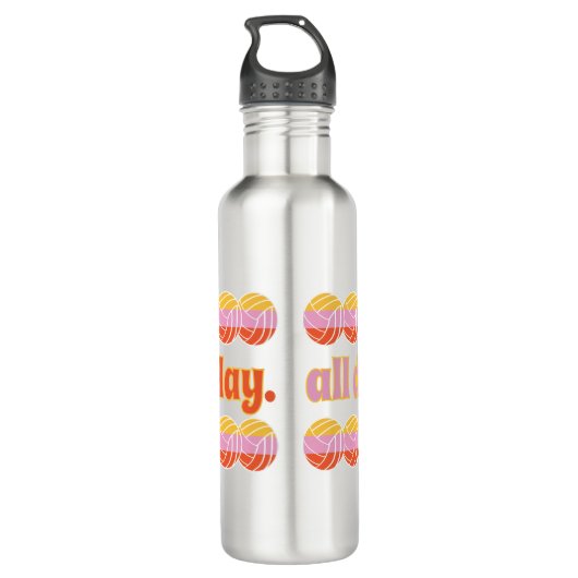 Volleyball Edelstahlflasche (Rückseite)