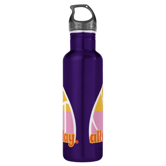 Volleyball Edelstahlflasche (Rückseite)