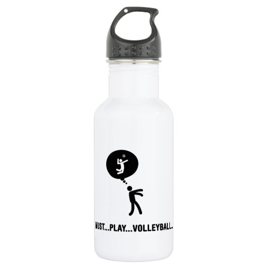 Volleyball Edelstahlflasche (Vorderseite)