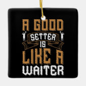 Volleyball - Ein guter Setter wie ein Kellner Keramikornament (Vorderseite)
