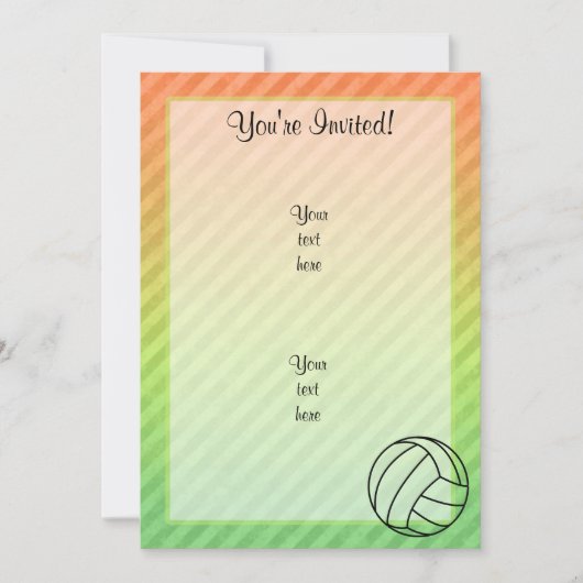 Volleyball Einladung (Vorderseite)