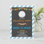 Volleyball-Einladungsposter Einladung (Stehend Vorderseite)