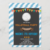 Volleyball-Einladungsposter Einladung (Vorne/Hinten)