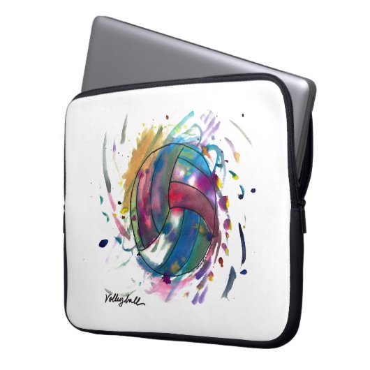 Volleyball Electronics Bag by Emma & Evan Laptopschutzhülle (Vorderseite Links)