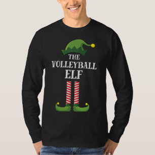 Volleyball-Elf passende Familengruppe Weihnachten T-Shirt