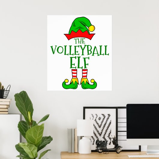 Volleyball Elf Poster (Heimbüro)