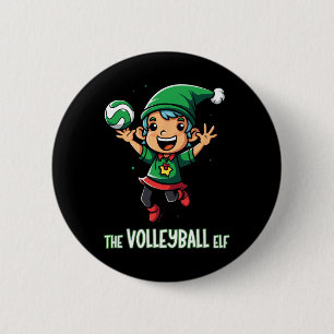 Volleyball Elf Weihnachts Matching Family Party Xm Button