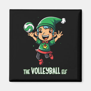 Volleyball Elf Weihnachts Matching Family Party Xm Magnet