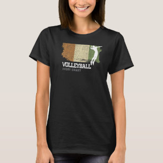 Volleyball Elfenbeinküste Fahne Mädchen Volleyball T-Shirt