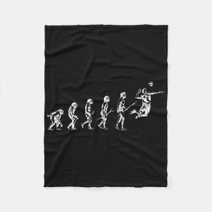 Volleyball Evolution Man Funny Vball Player Bea Fleecedecke