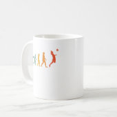Volleyball Evolution Retro Player Kaffeetasse (Vorderseite Links)